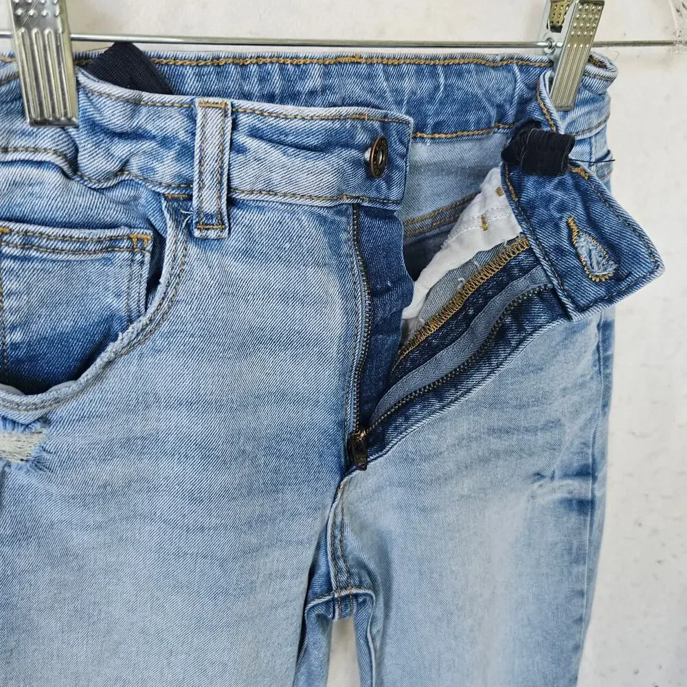 Art Class Girls Straight Leg Jeans with Holes, Size 10